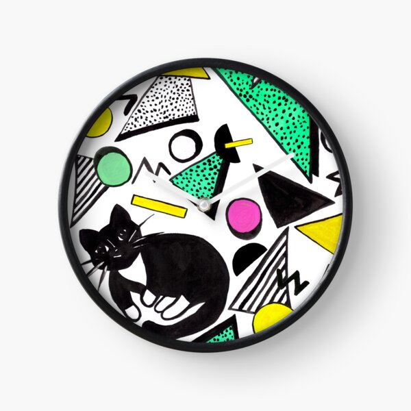 Mog Rad Cat | White Clock