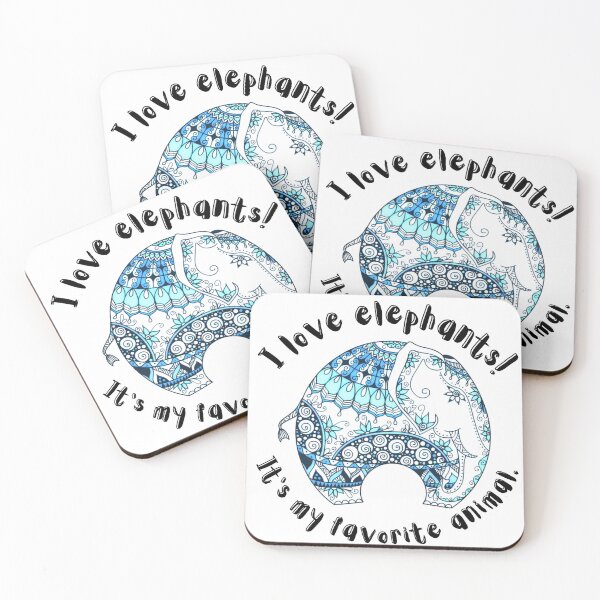 Item preview, Blue Decorated Elephant  designed and sold by CreativeMagi.