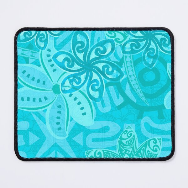 Item preview, Polynesian Ocean Turqoise Jungle Print designed and sold by sunnthreads.