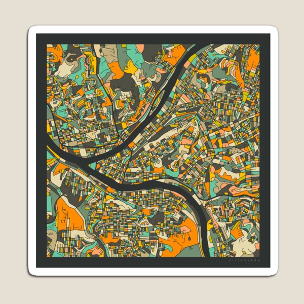Item preview, MAPA DE PITTSBURGH designed and sold by JazzberryBlue.