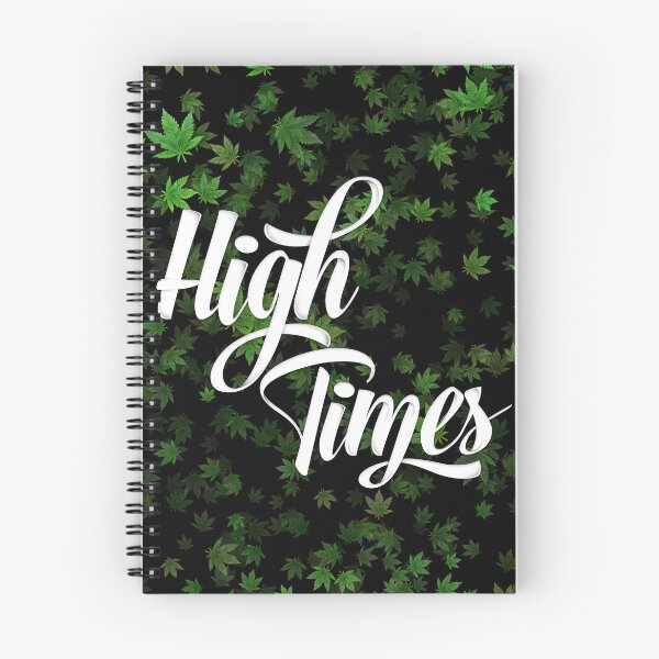 Artikelvorschau, High Times Kalligrafietext über Unkrautblattmuster entworfen und verkauft von En-core-store.