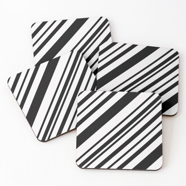 Item preview, Black And White Diagonal Striped designed and sold by OutcastBrain.