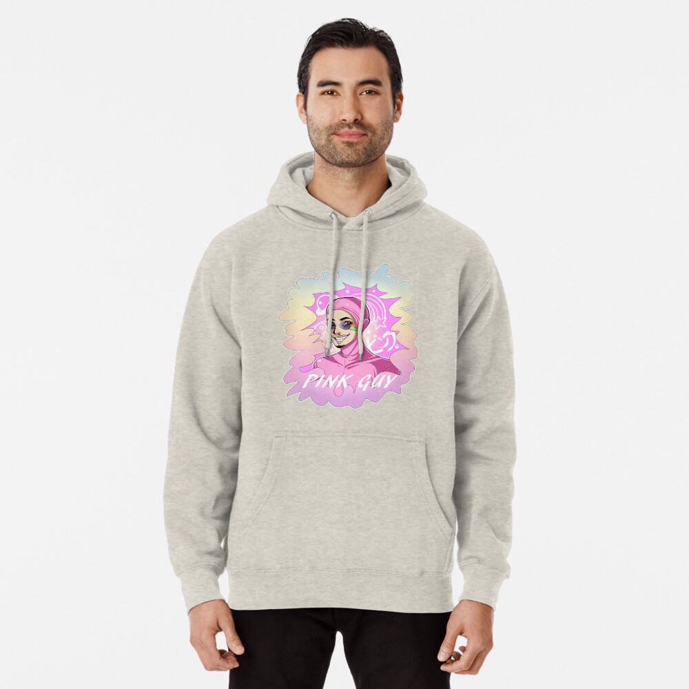 pink hoodie guy