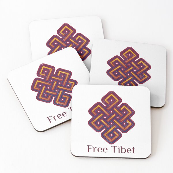 Item preview, Free Tibet. Tibetan Buddhist Endless Knot designed and sold by Rebel-Design.