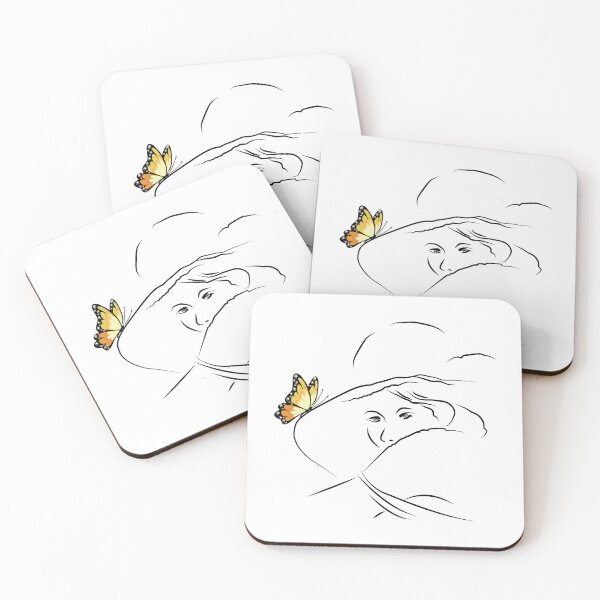 Item preview, Mysterious Lady With A Straw Hat And A Butterfly designed and sold by danikaVT.