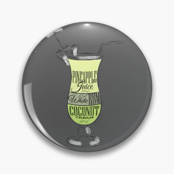 Item preview, Pina Colada Ingredients Cocktail Glass designed and sold by antevasinart.
