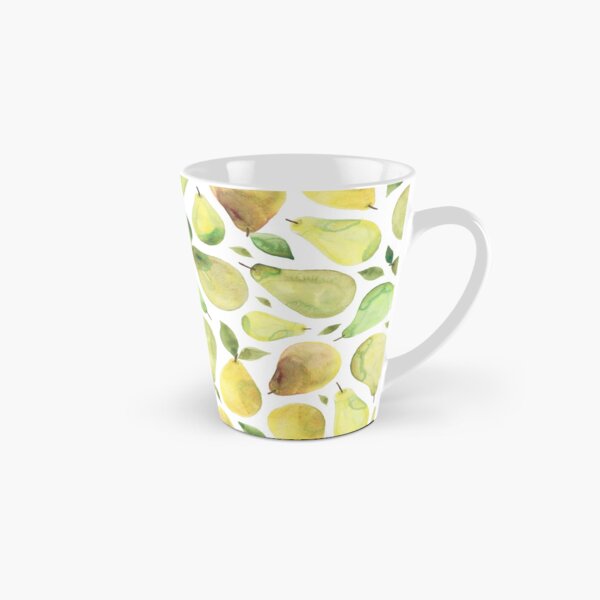 Watercolour Pears Pattern Tall Mug