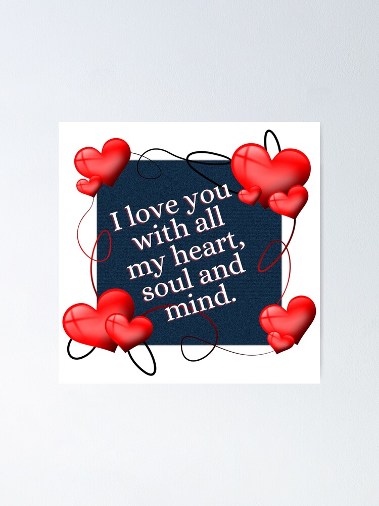 Poster　soul　CreativeMagi　Redbubble　Sale　heart,　you　my　with　for　mind.