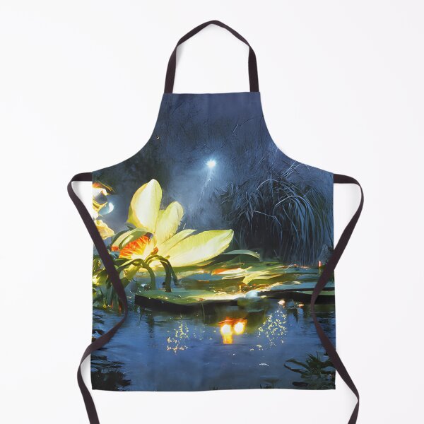 Item preview, Fireflies around pond lilies  designed and sold by fizzribbit.