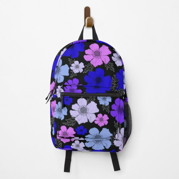 Item preview, Flowers pattern Anemones night designed and sold by IlustraDeni.