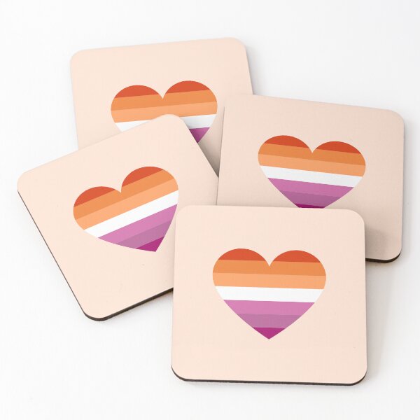 Item preview, Lesbian Flag Heart  designed and sold by doubledreamer.