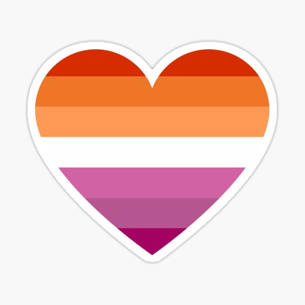 Lesbian Flag Heart Sticker For Sale By Doubledreamer Redbubble 8471