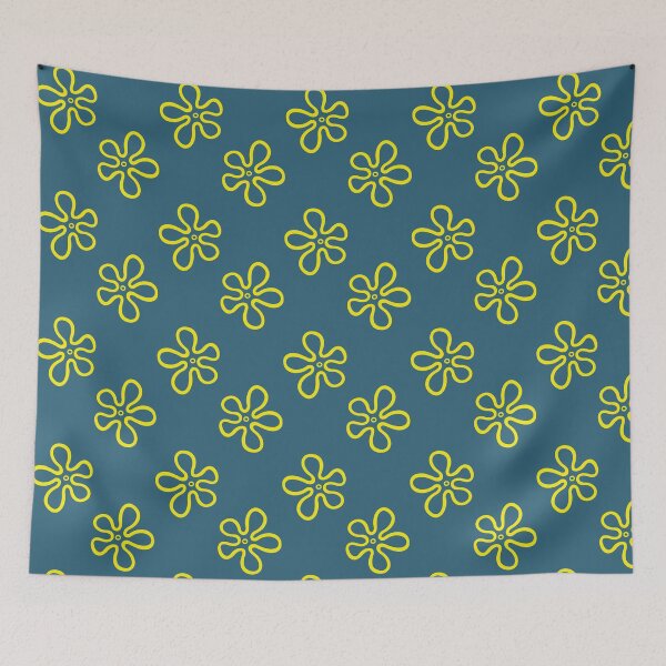 Item preview, Spongebob's Floral Pattern (Blue) designed and sold by Tymationsoffic.
