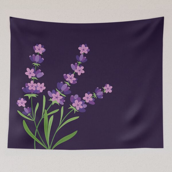 Item preview, Trendy hand-drawn Lavender illustration. Beautiful and fun original flower with blossom. designed and sold by ChrisiMM.