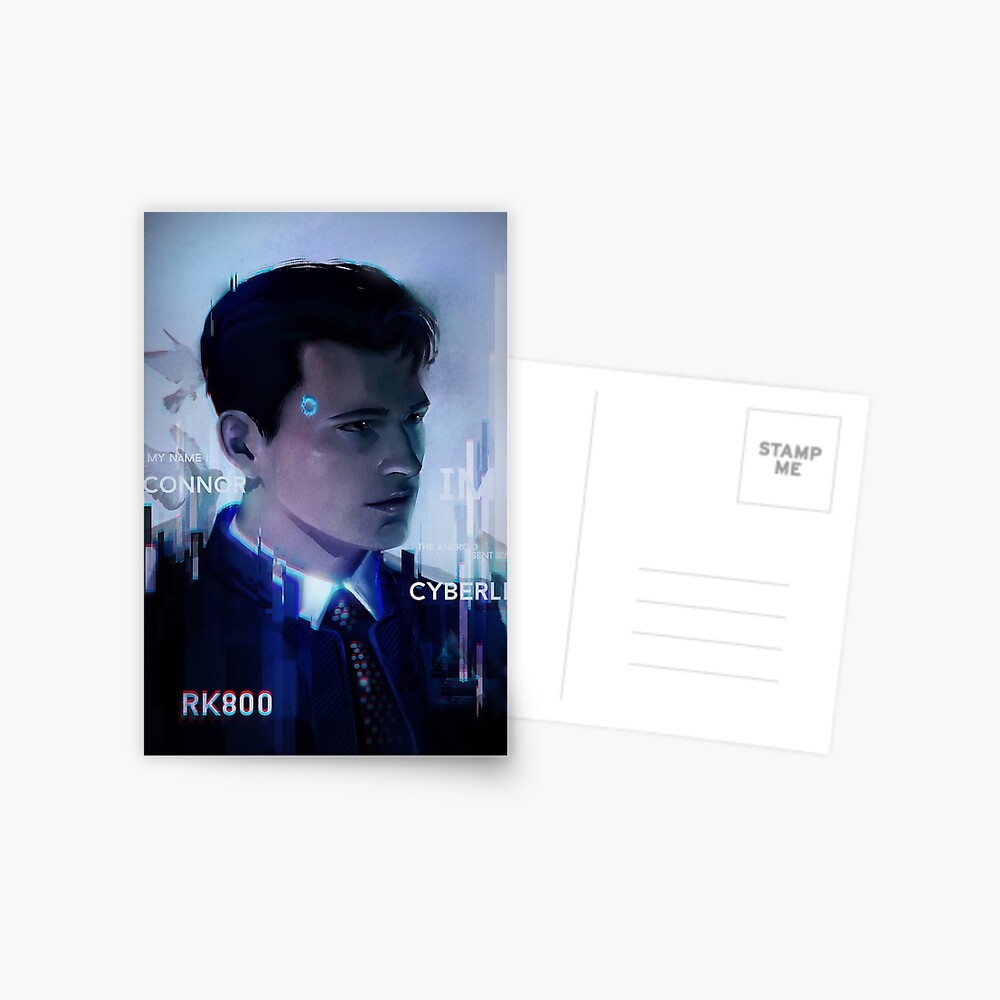 Connor / Detroit: Become Human Postcard for Sale by sunavaire