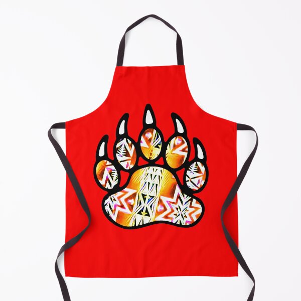 Item preview, Red / Orange / White Native Bear Paw Print designed and sold by JMWCD.