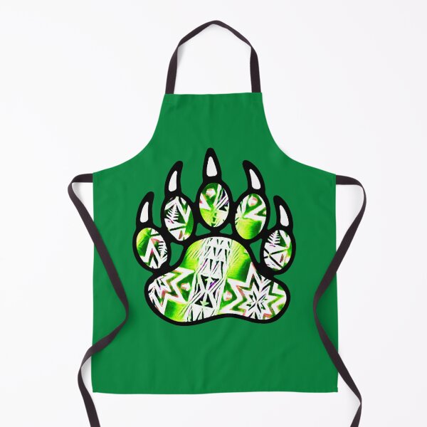 Item preview, Lime Green / Green / White Native Bear Paw Print designed and sold by JMWCD.