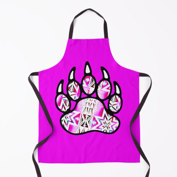 Item preview, Hot Pink / Light Pink / White Native Bear Paw Print designed and sold by JMWCD.