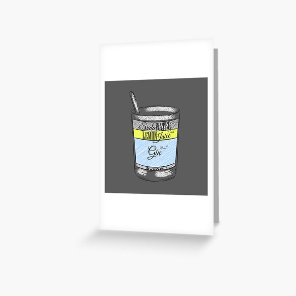 Item preview, Tom Collins Ingredients Cocktail Glass designed and sold by antevasinart.