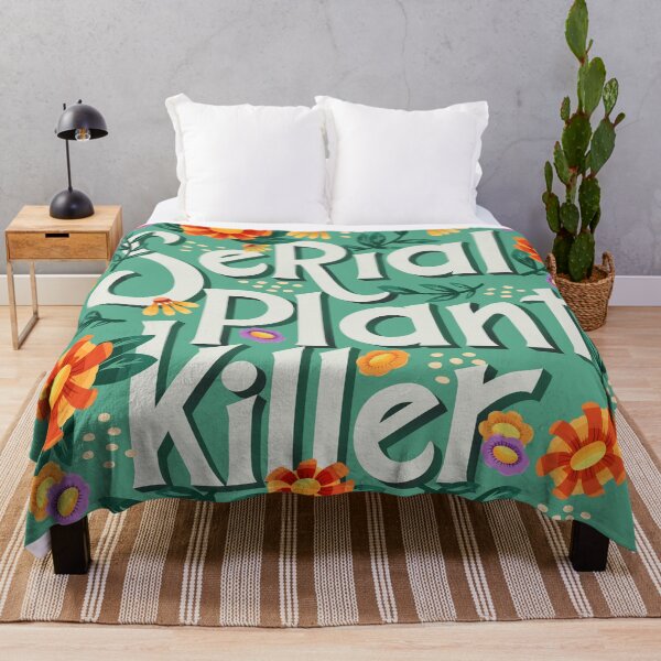 Item preview, Serial plant killer lettering illustration with flowers and plants VECTOR designed and sold by BlueLela.