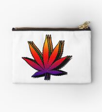 Trippy Weed Leaf Studio Pouch