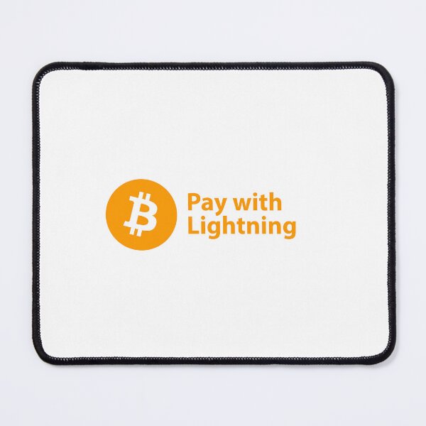 Item preview, Pay with Lightning - Bitcoin Lightning Network - round, orange designed and sold by NautilusMare.