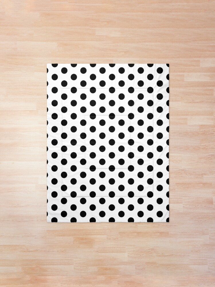 Black And White Dalmatian Polka Dot Duvet Bedspread Comforter By