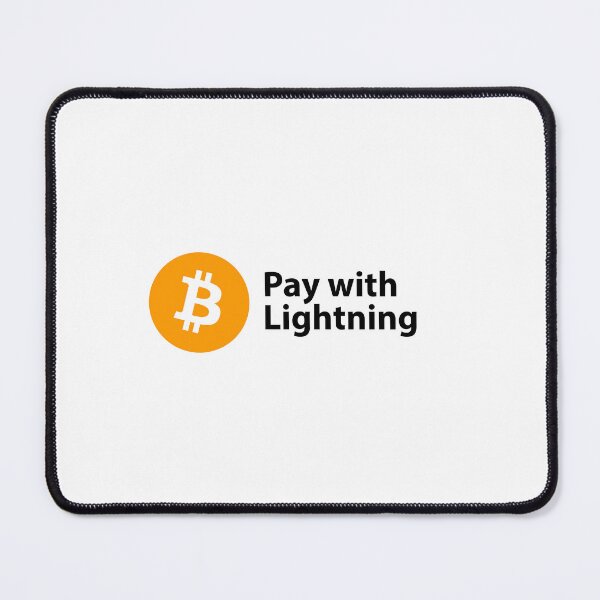 Item preview, Pay with Lightning - Bitcoin Lightning Network - round, black designed and sold by NautilusMare.