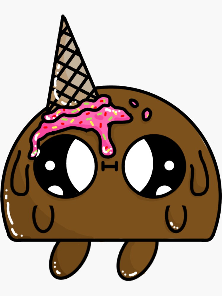 "Ice cream dog" Sticker for Sale by PopcornDoodle Redbubble