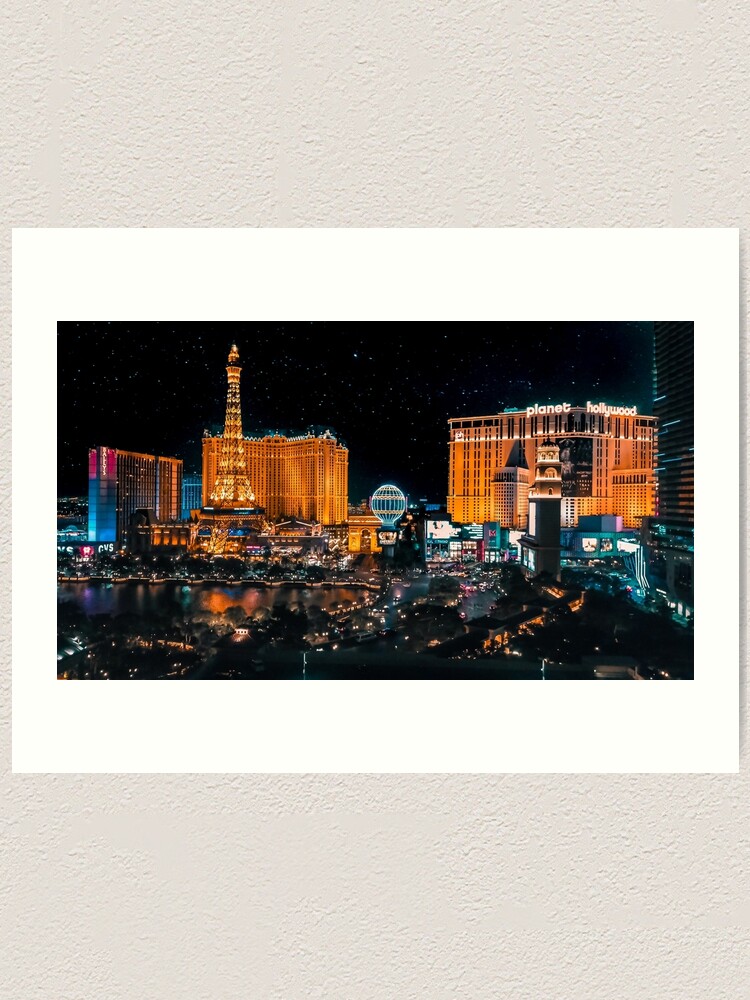 Las Vegas Nevada Skyline Art Print Las Vegas Painting Wall 