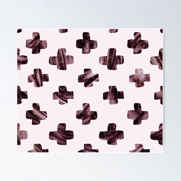 Item preview, Rosewood velvet gem - scandinavian cross designed and sold by marbleco.