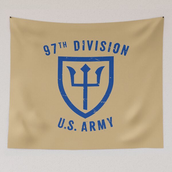 Item preview, 97th Division - Vintage Blue Emblem designed and sold by Royal-Elite.