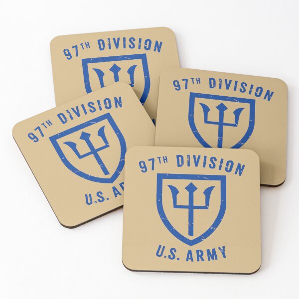 Item preview, 97th Division - Vintage Blue Emblem designed and sold by Royal-Elite.