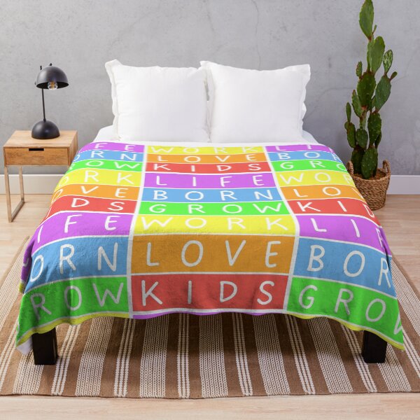 Item preview, Rainbow Life - Born, grow, work, love, kids - Pastel Colors - Violet to red designed and sold by RainbowWordLand.
