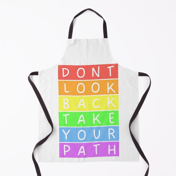 Item preview, Don't look back, take your path - Rainbow inspirational quote - Pastel colors designed and sold by RainbowWordLand.