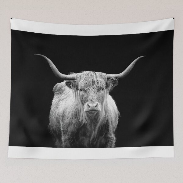 Item preview, Highland Cow - Monochrome designed and sold by Graham Prentice.