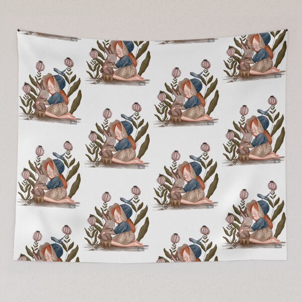 Item preview, Girl with a rabbit friend designed and sold by Dominika Farkašová.