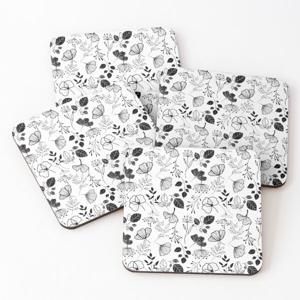 Item preview, Inky black florals designed and sold by Lolly's Lane Shoppe.