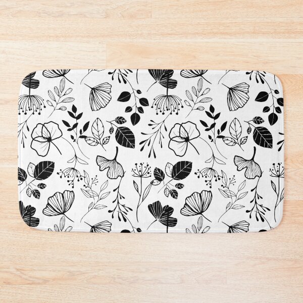 Item preview, Inky black florals designed and sold by Lolly's Lane Shoppe.