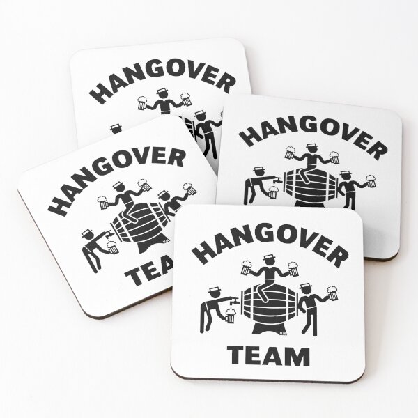Item preview, Hangover Team (Drinking Alcohol / Beer Barrel / Black) designed and sold by MrFaulbaum.