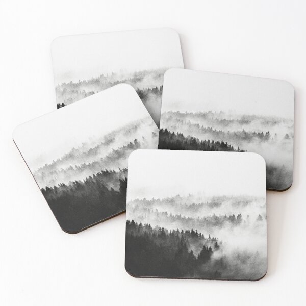 Item preview, The Waves // Silent Hedges In A Dark Moody Misty Wilderness Forest With Cascadia Trees Covered In Fog designed and sold by Tordis Kayma.