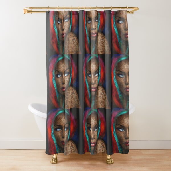 Blue Eyes Wild Shower Curtain