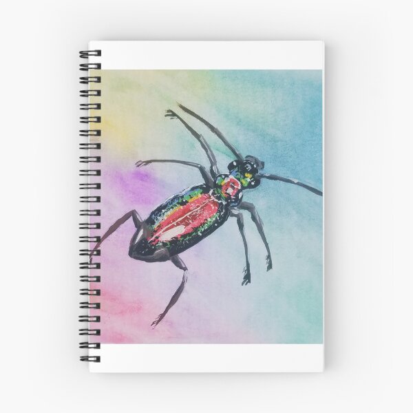 Item preview, Rainbow Metallic Tiger Beetle Acrylic Painting designed and sold by crystallinesoup.