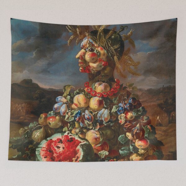 Item preview, An Anthropomorphic Allegory of Summer | Giovanni Paolo Castelli | 1715 Renaissance Fruit Portrait Art designed and sold by CJET.