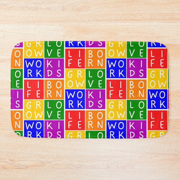 Item preview, Rainbow Life - Born, grow, work, love, kids - 2x3 Squares designed and sold by RainbowWordLand.