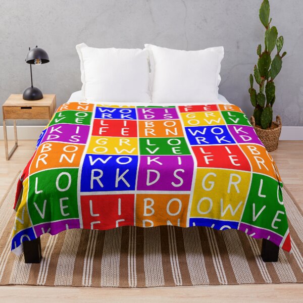 Item preview, Rainbow Life - Born, grow, work, love, kids - 2x3 Squares designed and sold by RainbowWordLand.