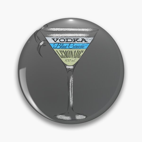 Item preview, Blue Lagoon Ingredients Cocktail Glass designed and sold by antevasinart.