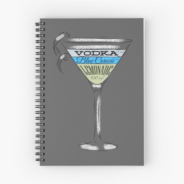 Item preview, Blue Lagoon Ingredients Cocktail Glass designed and sold by antevasinart.