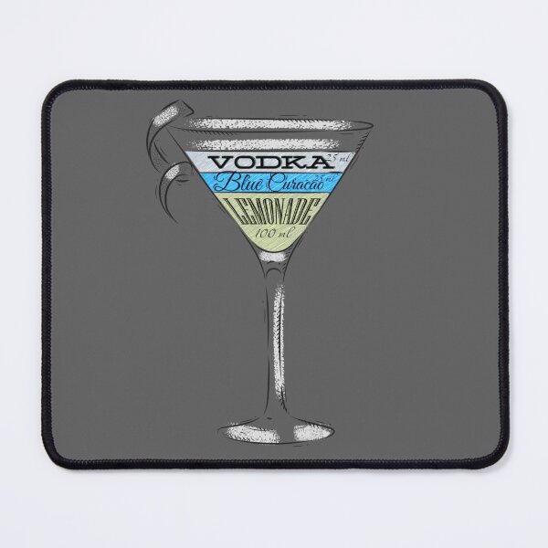 Item preview, Blue Lagoon Ingredients Cocktail Glass designed and sold by antevasinart.