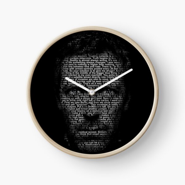 Maison MD faite avec du texte Horloge